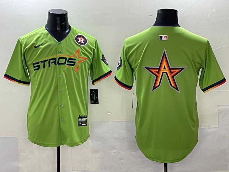 Men Houston Astros Blank Green three generations Joint Name 2025 Nike MLB Jersey style 9